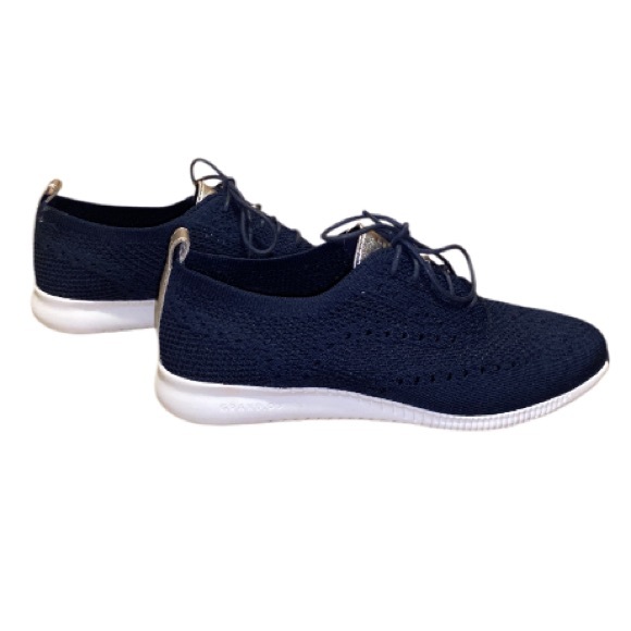 NEW Cole Haan 2.ZERØGRAND Stitchlite Wingtip Navy Oxfords - 8.5B - NWOT. - Picture 2 of 9